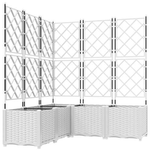 vrtna sadilica s rešetkom 5 kom Bijela 120x120x143 cm Cijena