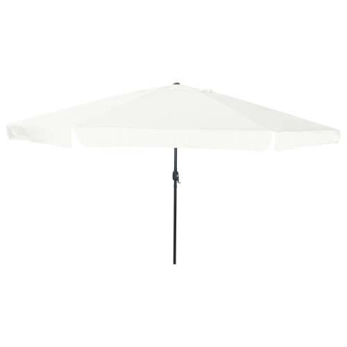 vrtni suncobran ø395x245 cm pijesak bijeli Cijena