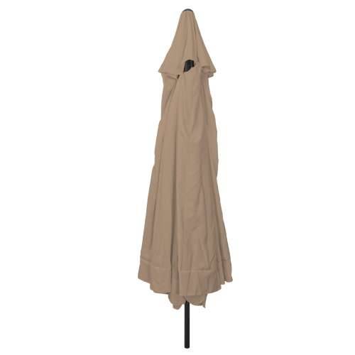 Vrtni suncobran Ø395x245 cm Taupe Cijena