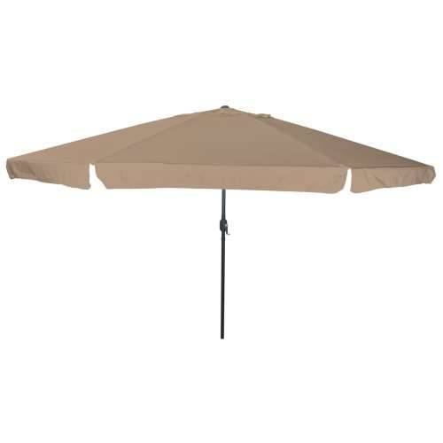 Vrtni suncobran Ø395x245 cm Taupe Cijena
