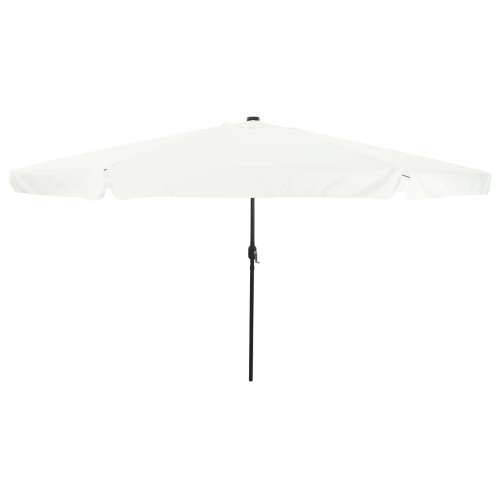 Vrtni suncobrani s LED svjetlima ø395x245 cm Bež Cijena
