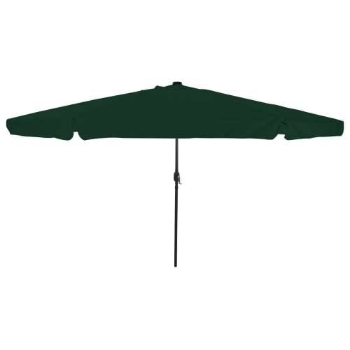 Vrtni suncobran s LED svjetlima ø395x245 cm Zelena Cijena