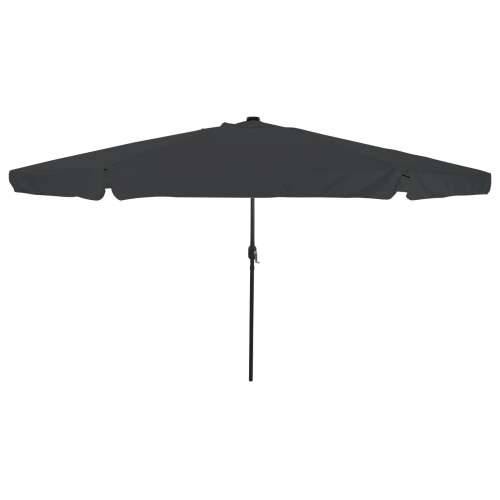 Vrtni suncobran s LED svjetlima ø395x245 cm Antracit Cijena