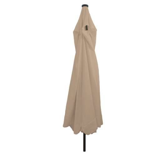 Vrtni suncobran s LED svjetlom ø395x245 cm taupe Cijena