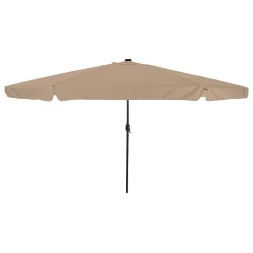 Vrtni suncobran s LED svjetlom ø395x245 cm taupe Cijena