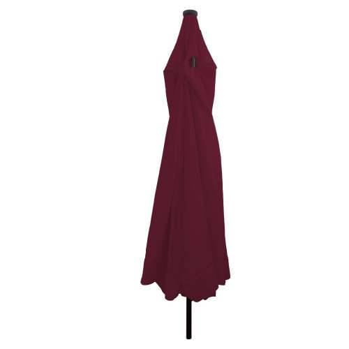 Vrtni suncobran s LED svjetlima ø395x245 cm Bordeaux crvena Cijena