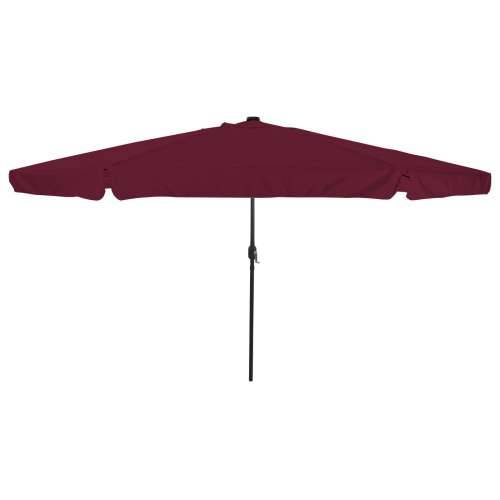 Vrtni suncobran s LED svjetlima ø395x245 cm Bordeaux crvena Cijena
