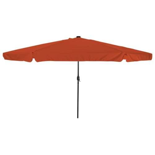 Vrtni suncobran s LED svjetlima ø395x245 cm Terracotta Cijena