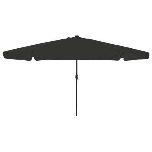 Suncobran s LED svjetlima ø395x245 cm Crna Cijena