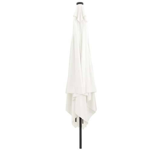 Kockasti vrtni suncobran s LED svjetlima 295x245 cm Bež Cijena