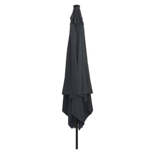 Kvadratni vrtni suncobran s LED lampicama 295x245 cm Antracit Cijena