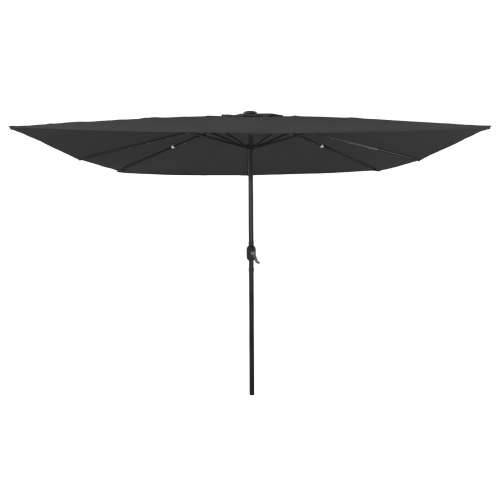 Kvadratni vrtni suncobran s LED lampicama 295x245 cm Antracit Cijena
