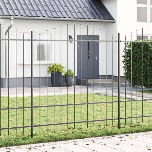 Ograde za vrt s lukom Siva 1,7x1,75 m Čelik Cijena