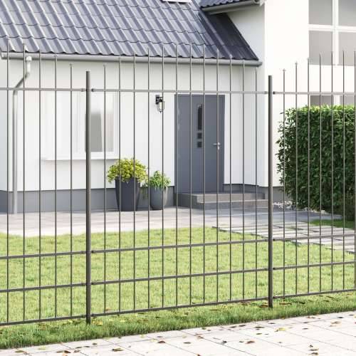 Ograde za vrt s obručem Siva 1,7x2 m Čelik Cijena