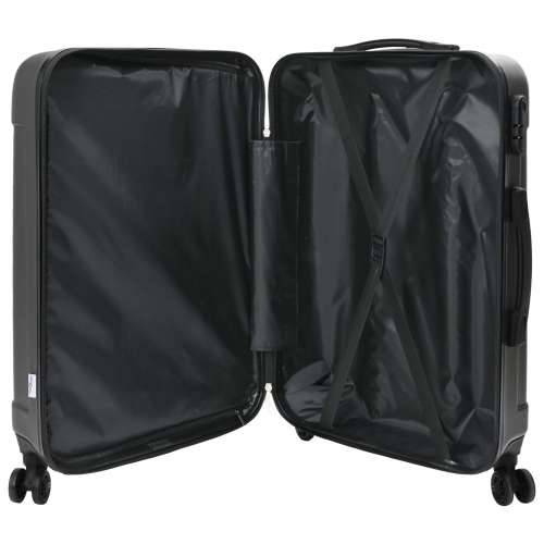 Set kofera 3 kom Tvrda školjka Tamno siva 20’’ 24’’ 28’’ ABS Cijena