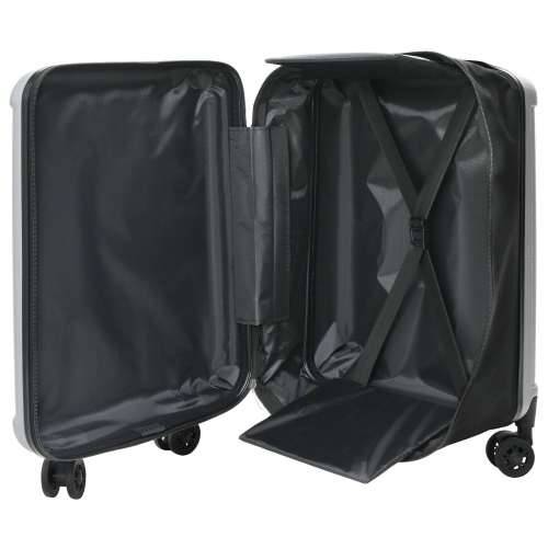Sklopivi kofer tvrda školjka 24’’ srebrna 43x27x66 cm ABS Cijena