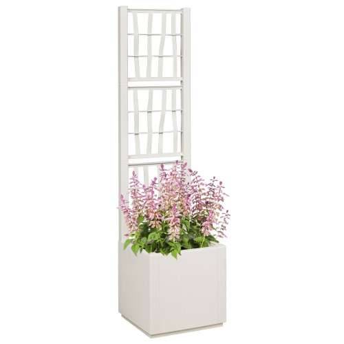 VRTNI SADNIK S TRELLISOM Bijela 36x36x140 cm PP Cijena