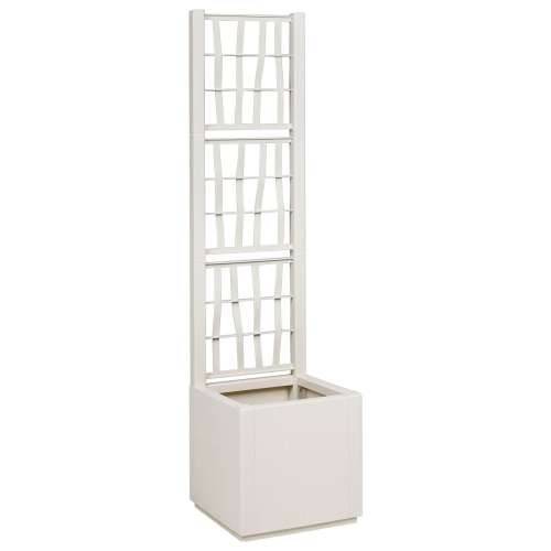 VRTNI SADNIK S TRELLISOM Bijela 36x36x140 cm PP Cijena