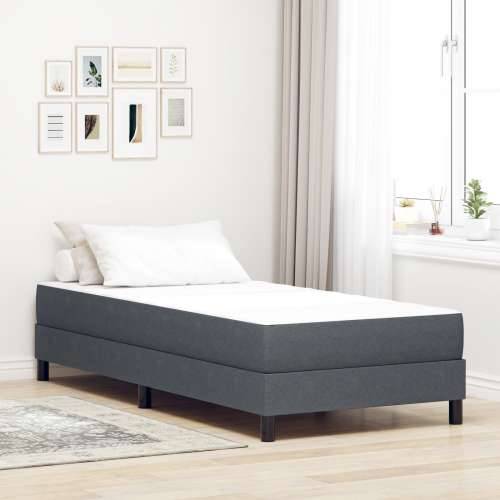 Madrac s džepnim oprugama tamno siva srednja 80x200x20 cm tkanina Cijena
