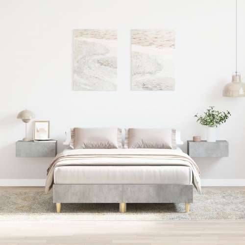 Krevet 120x190 cm Beton Sivo inženjersko drvo Cijena