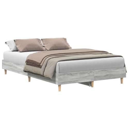 Krevet s okvirom 120x190 cm Siva Sonoma od konstruiranog drva Cijena