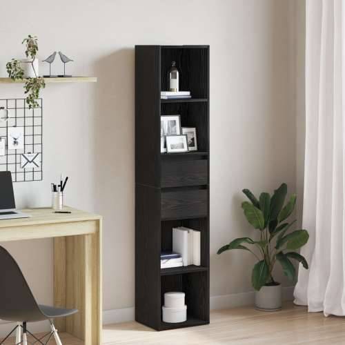 Polica za knjige Modularna Crni Hrast 36x30x171 cm Konstruirano drvo Cijena