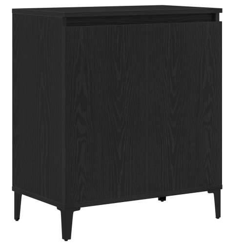 Komoda Crna Hrastovina 60x35x70 cm Odgovarajući Drvo Cijena