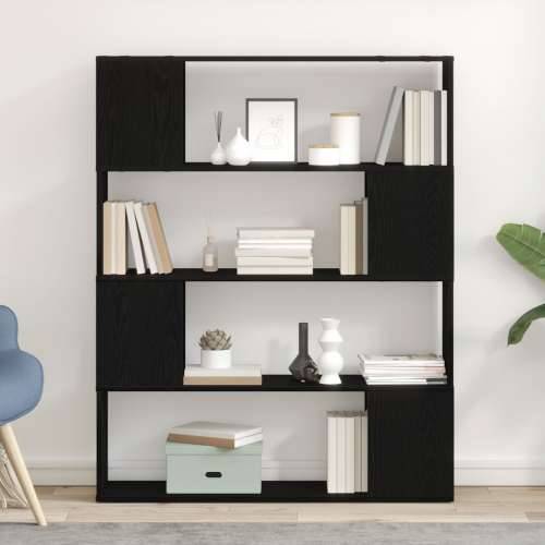 Polica za knjige Crni hrast 100x24x124 cm od konstruiranog drveta Cijena