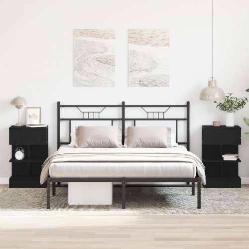 noćni ormarić 2 kom crna hrast 40x35x65 cm inženjerski drvo Cijena
