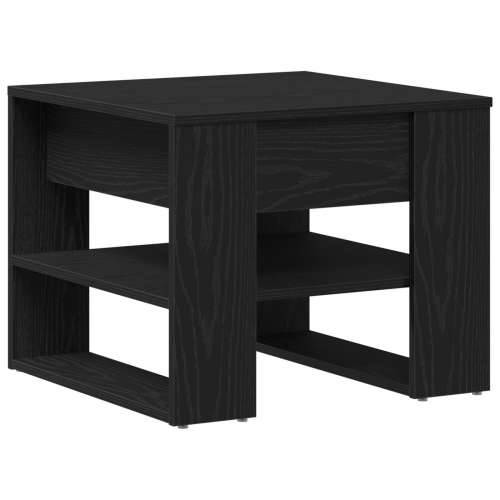 Crni hrastov stolić za kavu 55.5x55x45 cm od konstruiranog drveta Cijena