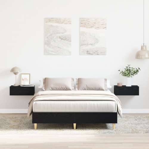 Krevet 120x190 cm Crni sa staklenim detaljima Cijena