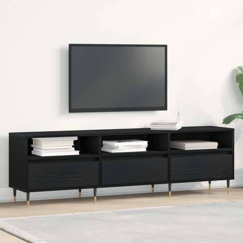 TV ormarić Crna Hrast 150x30x44,5 cm Odabrani materijal Cijena