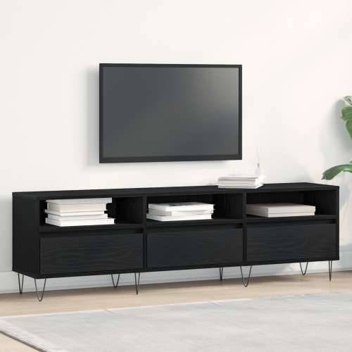 TV konzola Crna Hrast 150x30x44,5 cm Konstruirano drvo Cijena