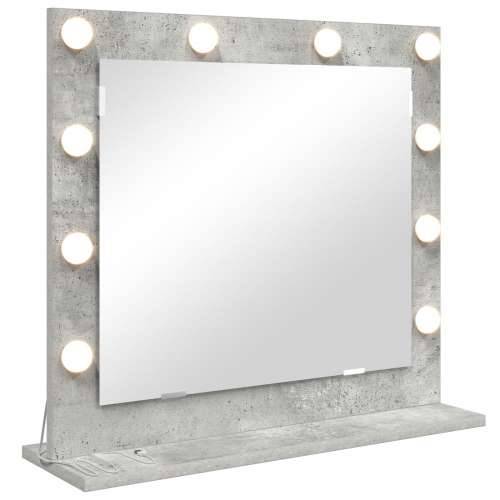 Ogledalo s LED rasvjetom Betonska siva 60x55x18 cm Cijena