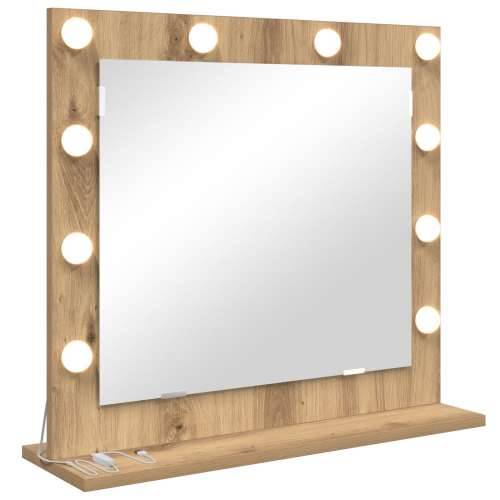 Ogledalo s LED svjetlima Artisan Oak 60x55x18 cm Cijena