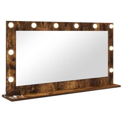 ogledalo za toalet dimljeni hrast drvo, staklo 100 x 55 x 18 cm Cijena