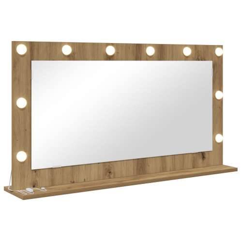 ogledalo za toalet Hrast Drvo i staklo 100 x 55 cm Cijena