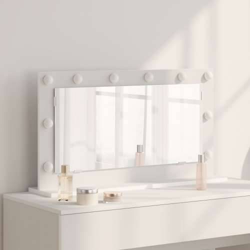 Ogledalo s LED svjetlima bijelo 80x45x18 cm Cijena