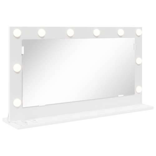 Ogledalo s LED svjetlima bijelo 80x45x18 cm Cijena