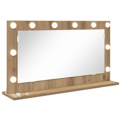 ogledalo za toalet Umjetni hrast Drvena ploča 80 x 45 x 18 cm Cijena
