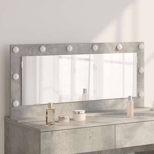 Ogledalo s LED svjetlima Betonska siva 100x45x18 cm Cijena
