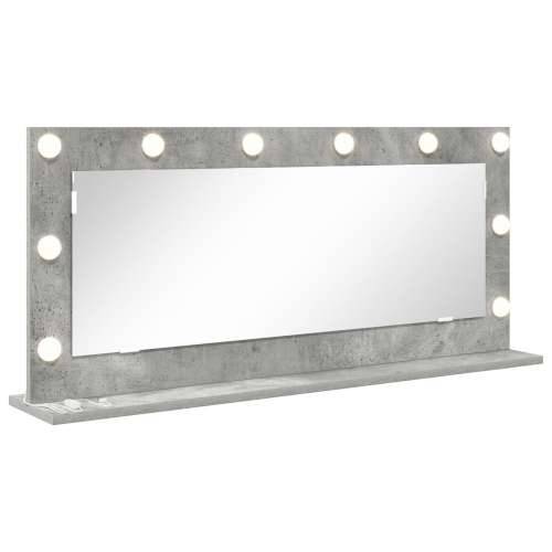 Ogledalo s LED svjetlima Betonska siva 100x45x18 cm Cijena