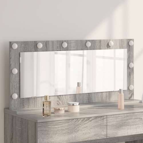 Ogledalo s LED svjetlima Siva Sonoma 100x45x18 cm Cijena