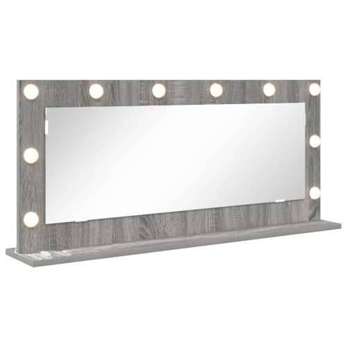 Ogledalo s LED svjetlima Siva Sonoma 100x45x18 cm Cijena