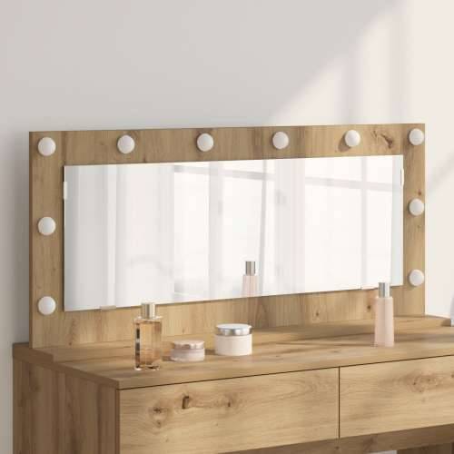 Ogledalo s LED svjetlima Artisan hrast 100x45x18 cm Cijena