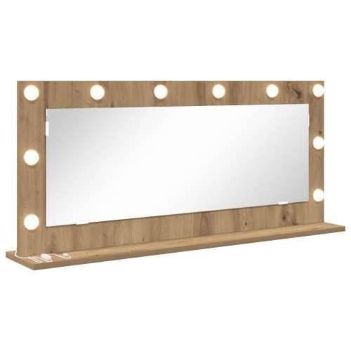 Ogledalo s LED svjetlima Artisan hrast 100x45x18 cm Cijena