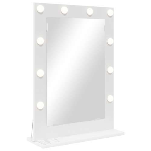 Ogledalo s LED svjetlima Bijelo 70x50x18 cm Cijena