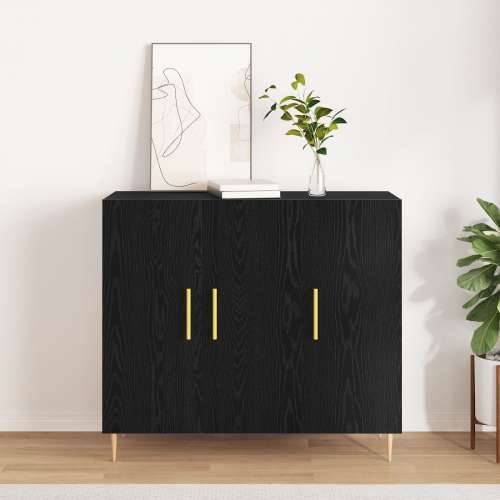 Komoda Crni Hrast 90x34x80 cm Igrajući drvo Cijena