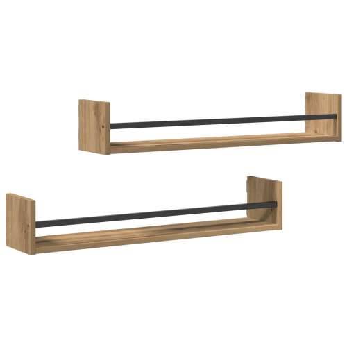 Zidne police 2 komada Hrastovina 80x16x14 cm Drvo Cijena