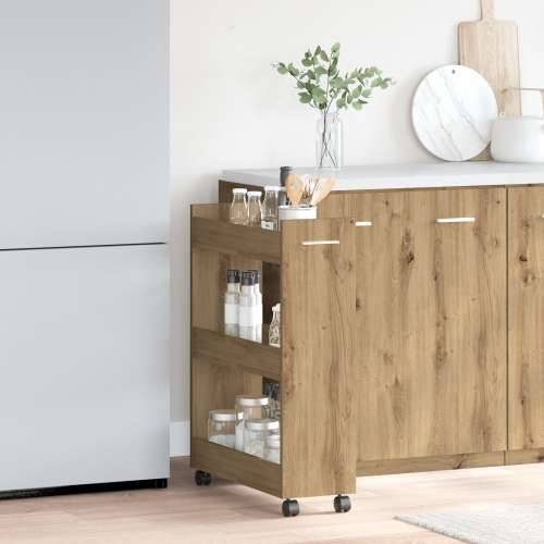 Rolling Cabinet Artisan Oak 60x22x79 cm Konstruirano drvo Cijena